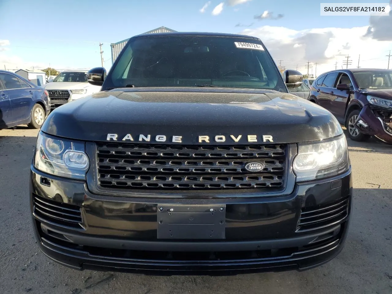 2015 Land Rover Range Rover Hse VIN: SALGS2VF8FA214182 Lot: 79499724