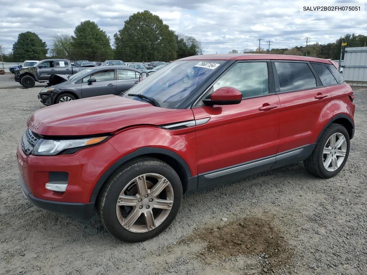 2015 Land Rover Range Rover Evoque Pure Plus VIN: SALVP2BG2FH075051 Lot: 79687154