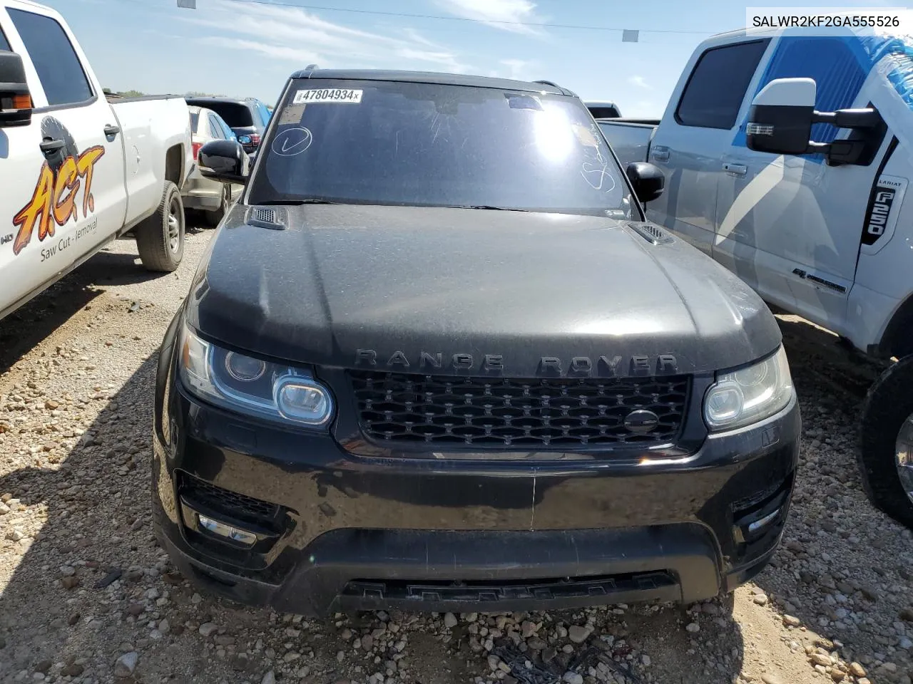 2016 Land Rover Range Rover Sport Hse VIN: SALWR2KF2GA555526 Lot: 47804934