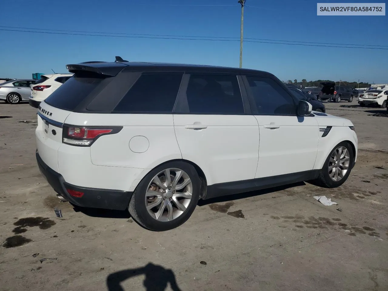 2016 Land Rover Range Rover Sport Hse VIN: SALWR2VF8GA584752 Lot: 73570354