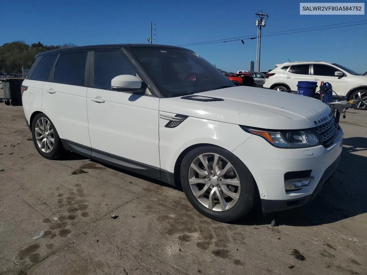 2016 Land Rover Range Rover Sport Hse VIN: SALWR2VF8GA584752 Lot: 73570354