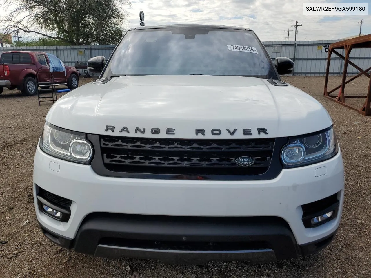 2016 Land Rover Range Rover Sport Sc VIN: SALWR2EF9GA599180 Lot: 74944214