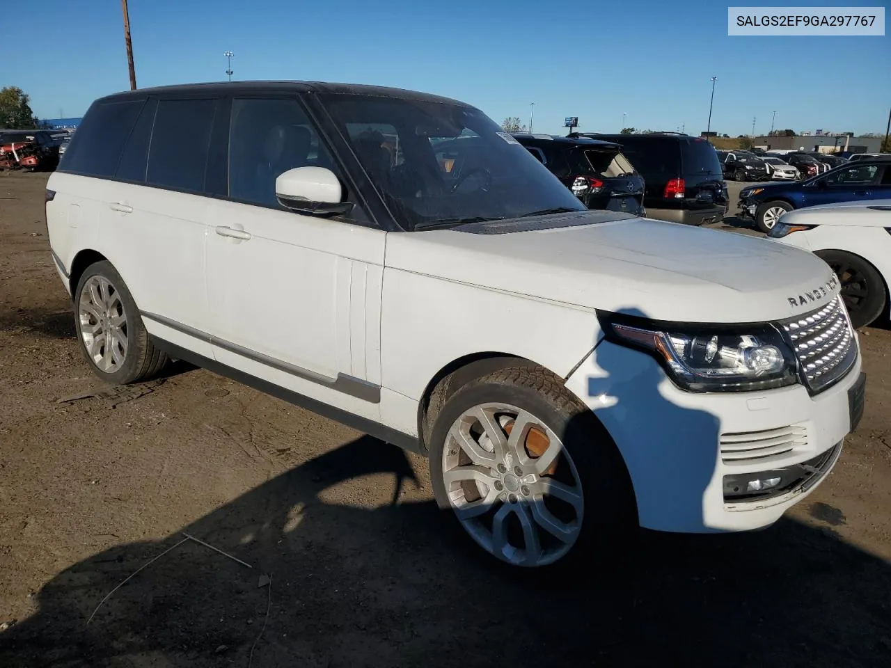 2016 Land Rover Range Rover Supercharged VIN: SALGS2EF9GA297767 Lot: 75668304