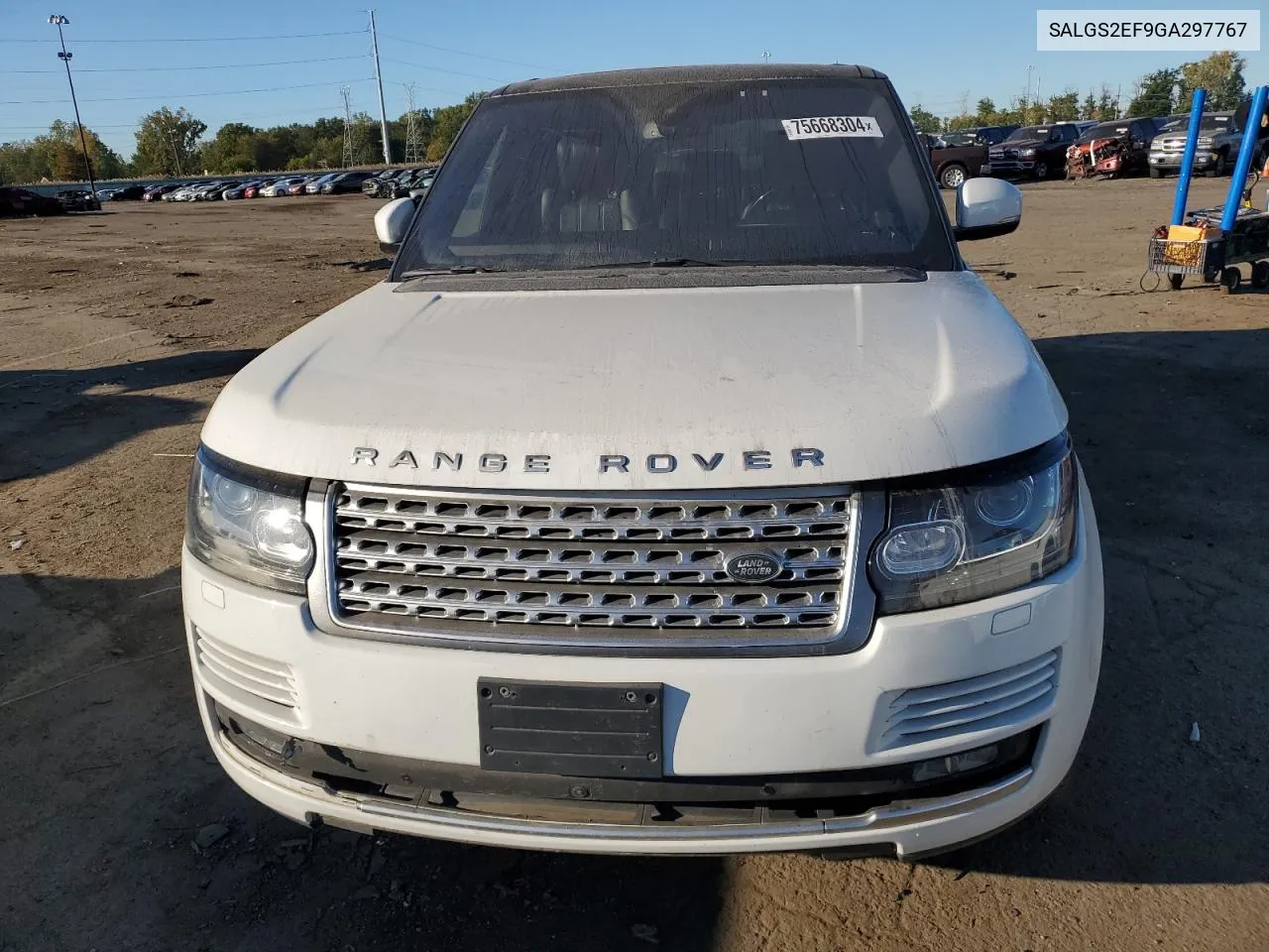 2016 Land Rover Range Rover Supercharged VIN: SALGS2EF9GA297767 Lot: 75668304