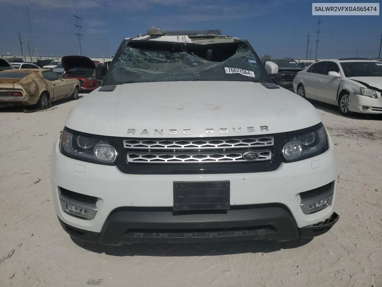 2016 Land Rover Range Rover Sport Hse VIN: SALWR2VFXGA565474 Lot: 76622564