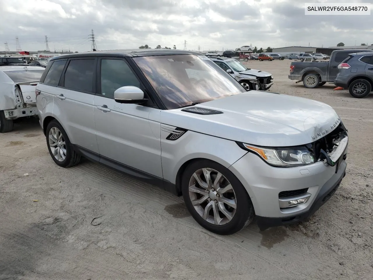 2016 Land Rover Range Rover Sport Hse VIN: SALWR2VF6GA548770 Lot: 78486224