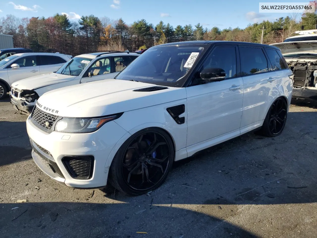 2016 Land Rover Range Rover Sport Svr VIN: SALWZ2EF2GA557465 Lot: 78547734