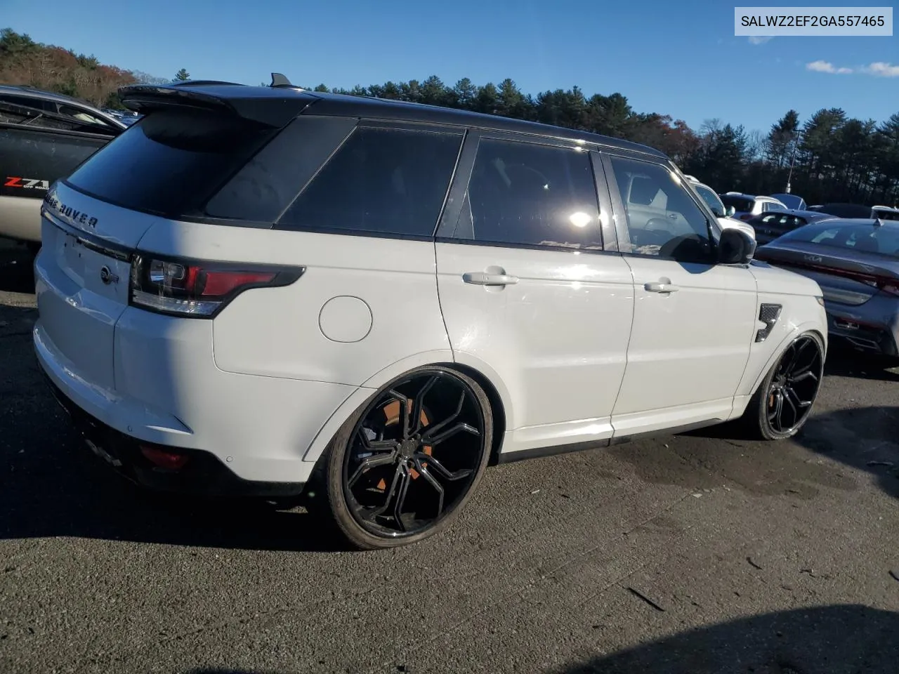 2016 Land Rover Range Rover Sport Svr VIN: SALWZ2EF2GA557465 Lot: 78547734