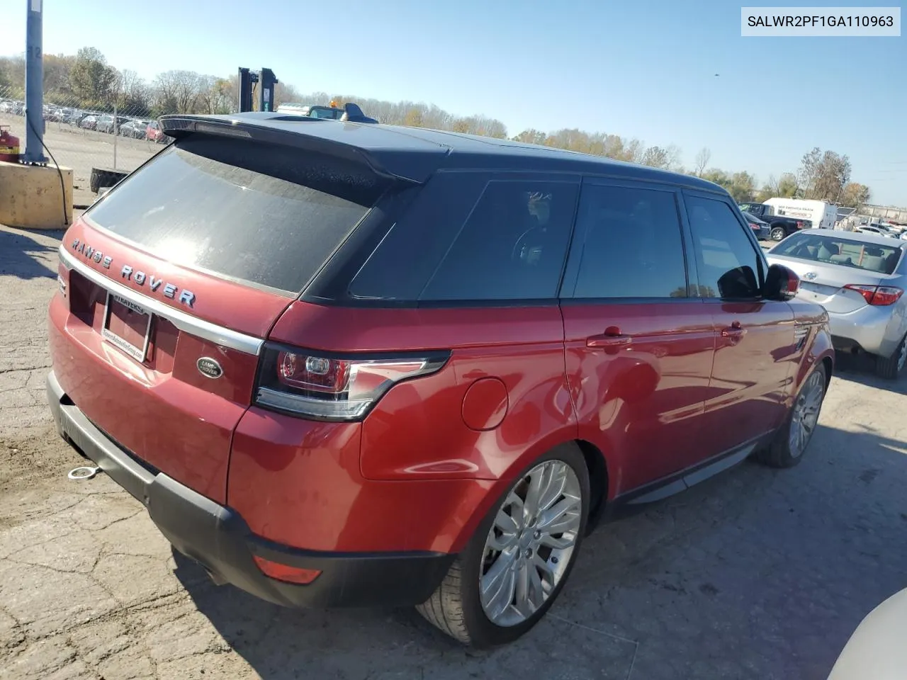 2016 Land Rover Range Rover Sport Hse VIN: SALWR2PF1GA110963 Lot: 78954514