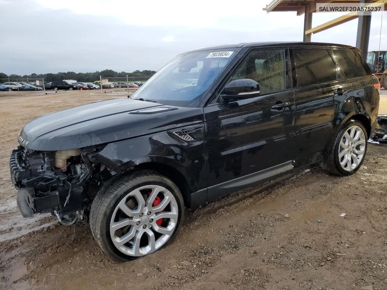 2016 Land Rover Range Rover Sport Sc VIN: SALWR2EF2GA575237 Lot: 79020834