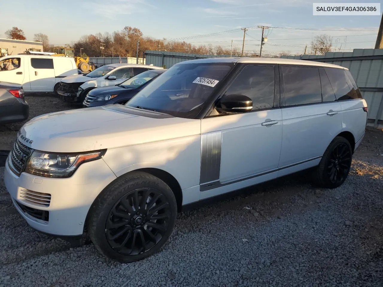 2016 Land Rover Range Rover Autobiography VIN: SALGV3EF4GA306386 Lot: 79257454