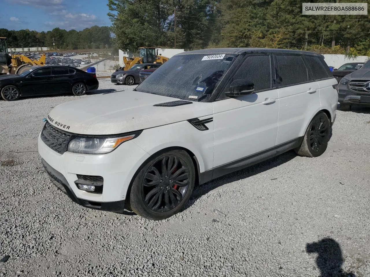 2016 Land Rover Range Rover Sport Sc VIN: SALWR2EF8GA588686 Lot: 79383534