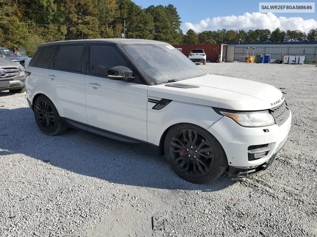 2016 Land Rover Range Rover Sport Sc VIN: SALWR2EF8GA588686 Lot: 79383534