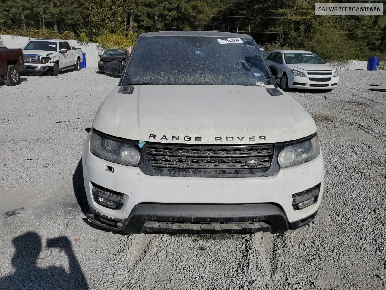 2016 Land Rover Range Rover Sport Sc VIN: SALWR2EF8GA588686 Lot: 79383534