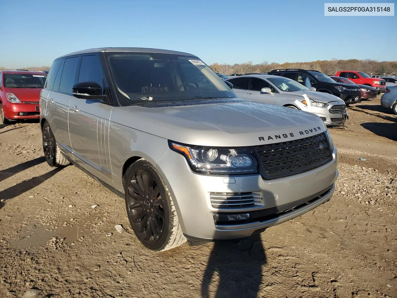 2016 Land Rover Range Rover Hse VIN: SALGS2PF0GA315148 Lot: 80886874