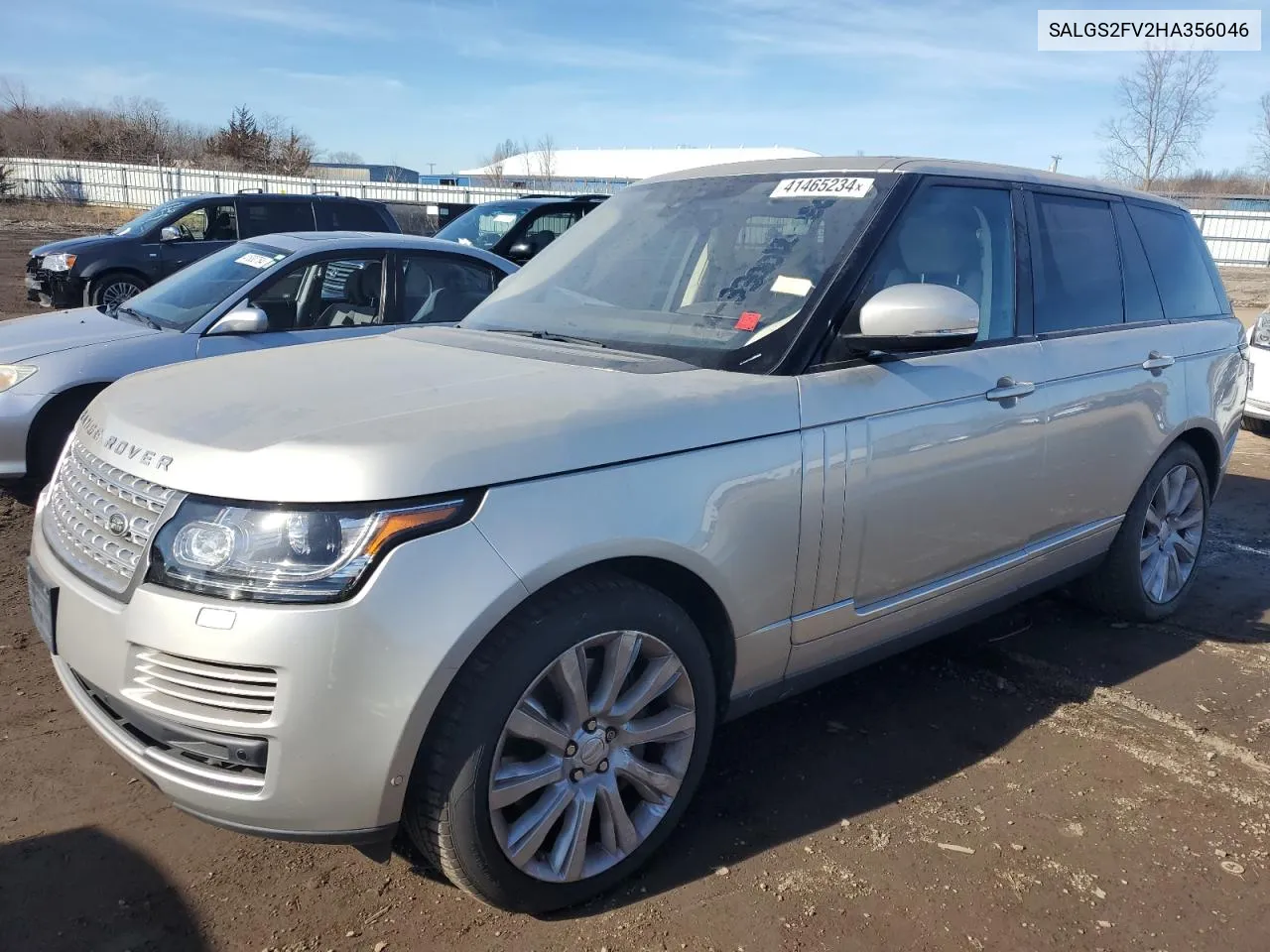 2017 Land Rover Range Rover Hse VIN: SALGS2FV2HA356046 Lot: 41465234