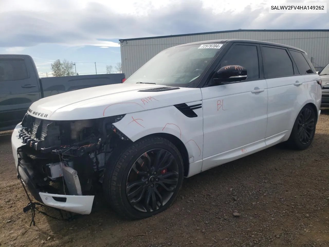 2017 Land Rover Range Rover Sport Hse Dynamic VIN: SALWV2FV4HA149262 Lot: 72979704