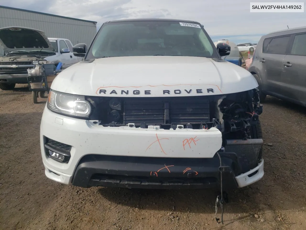 2017 Land Rover Range Rover Sport Hse Dynamic VIN: SALWV2FV4HA149262 Lot: 72979704