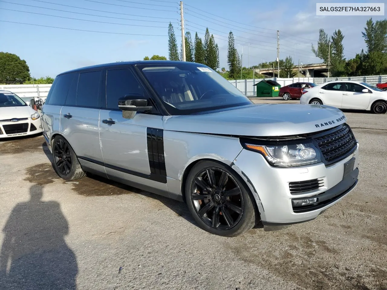 2017 Land Rover Range Rover Supercharged VIN: SALGS2FE7HA327663 Lot: 75851474