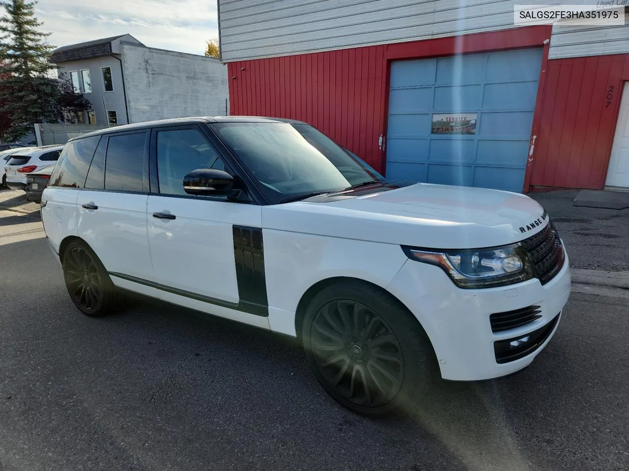 SALGS2FE3HA351975 2017 Land Rover Range Rover Supercharged