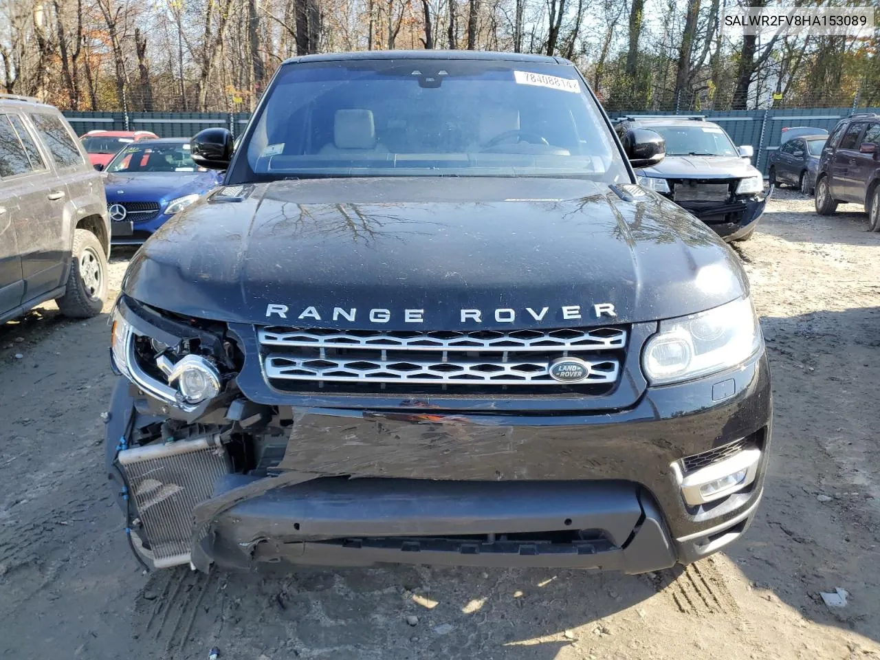 2017 Land Rover Range Rover Sport Hse VIN: SALWR2FV8HA153089 Lot: 78408814