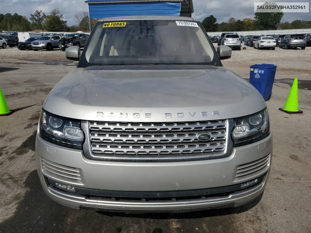 2017 Land Rover Range Rover Hse VIN: SALGS2FV8HA352961 Lot: 79189724