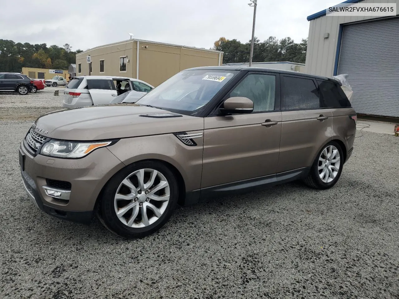 2017 Land Rover Range Rover Sport Hse VIN: SALWR2FVXHA676615 Lot: 79559694