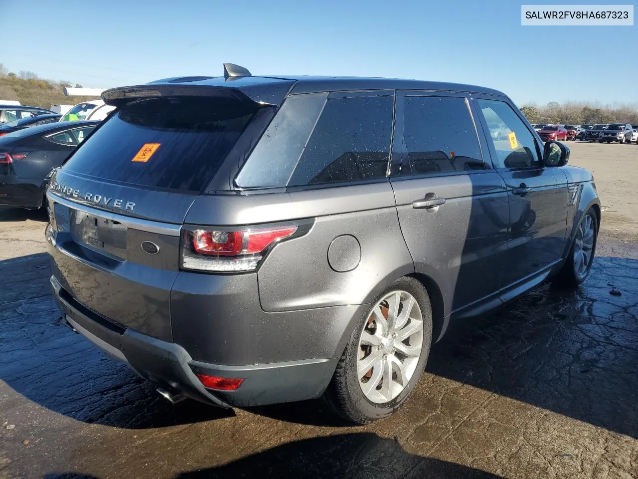 2017 Land Rover Range Rover Sport Hse VIN: SALWR2FV8HA687323 Lot: 79810644