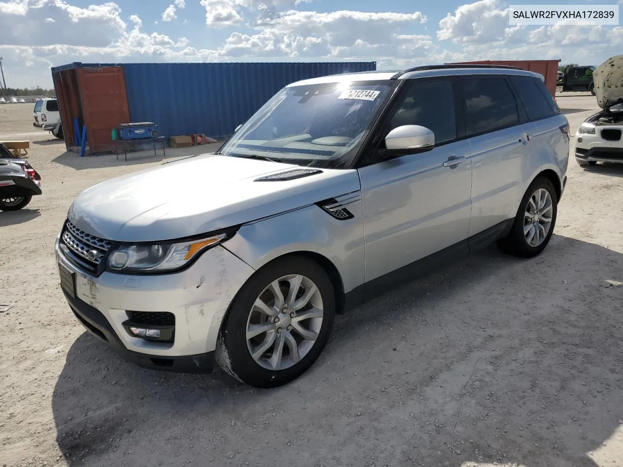 2017 Land Rover Range Rover Sport Hse VIN: SALWR2FVXHA172839 Lot: 80012744