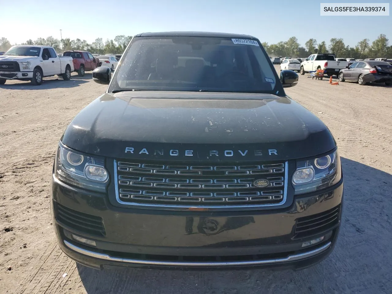 2017 Land Rover Range Rover Supercharged VIN: SALGS5FE3HA339374 Lot: 80572104