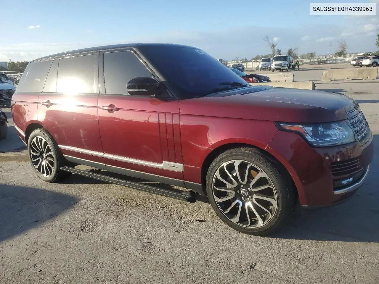 2017 Land Rover Range Rover Supercharged VIN: SALGS5FE0HA339963 Lot: 80922864