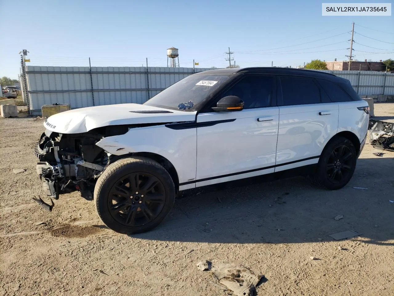 2018 Land Rover Range Rover Velar R-Dynamic Se VIN: SALYL2RX1JA735645 Lot: 75467994