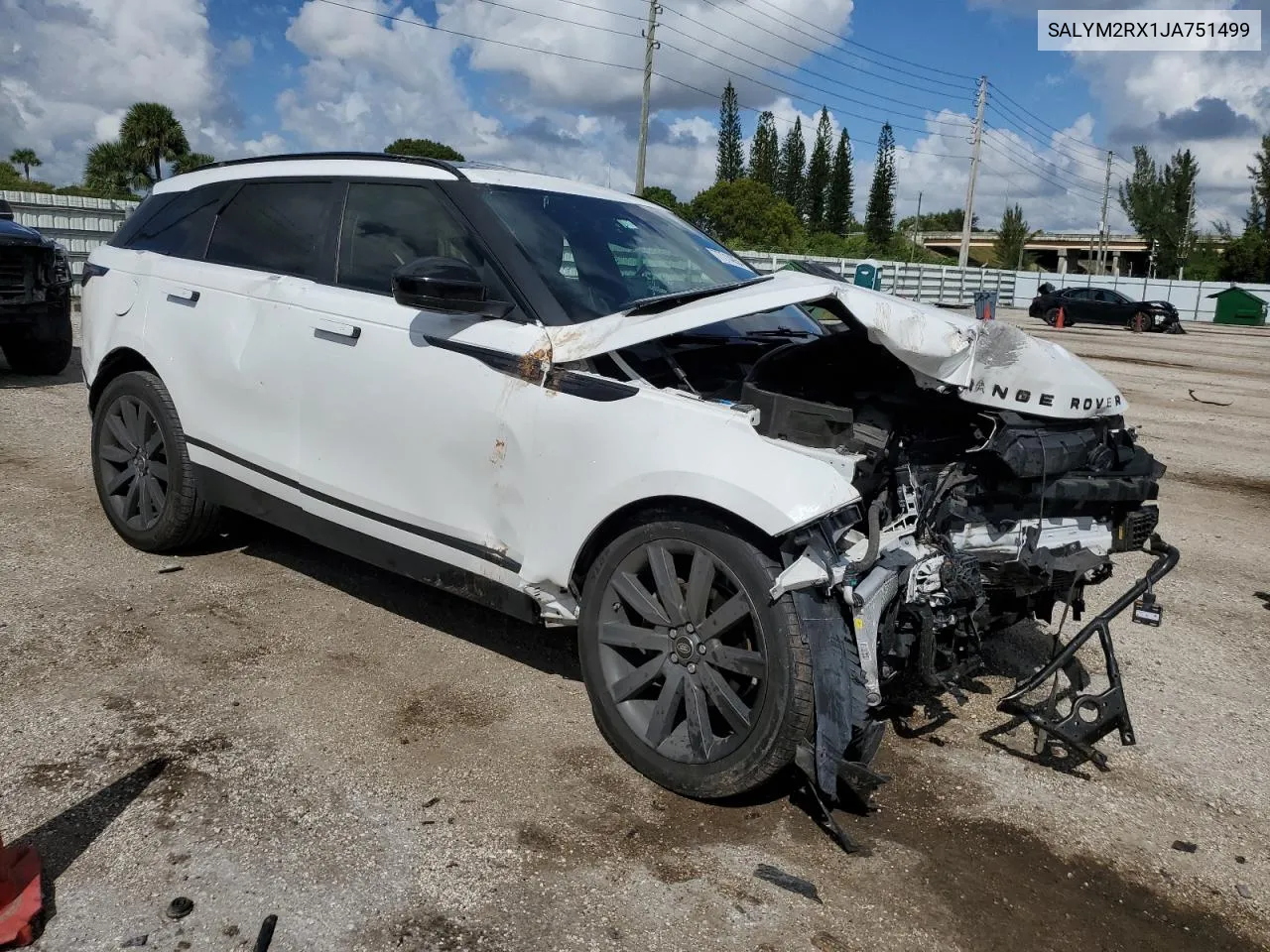 2018 Land Rover Range Rover Velar R-Dynamic Hse VIN: SALYM2RX1JA751499 Lot: 77714854