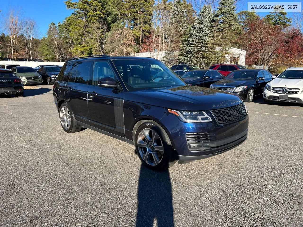 2018 Land Rover Range Rover Hse VIN: SALGS2SV6JA515957 Lot: 81000804