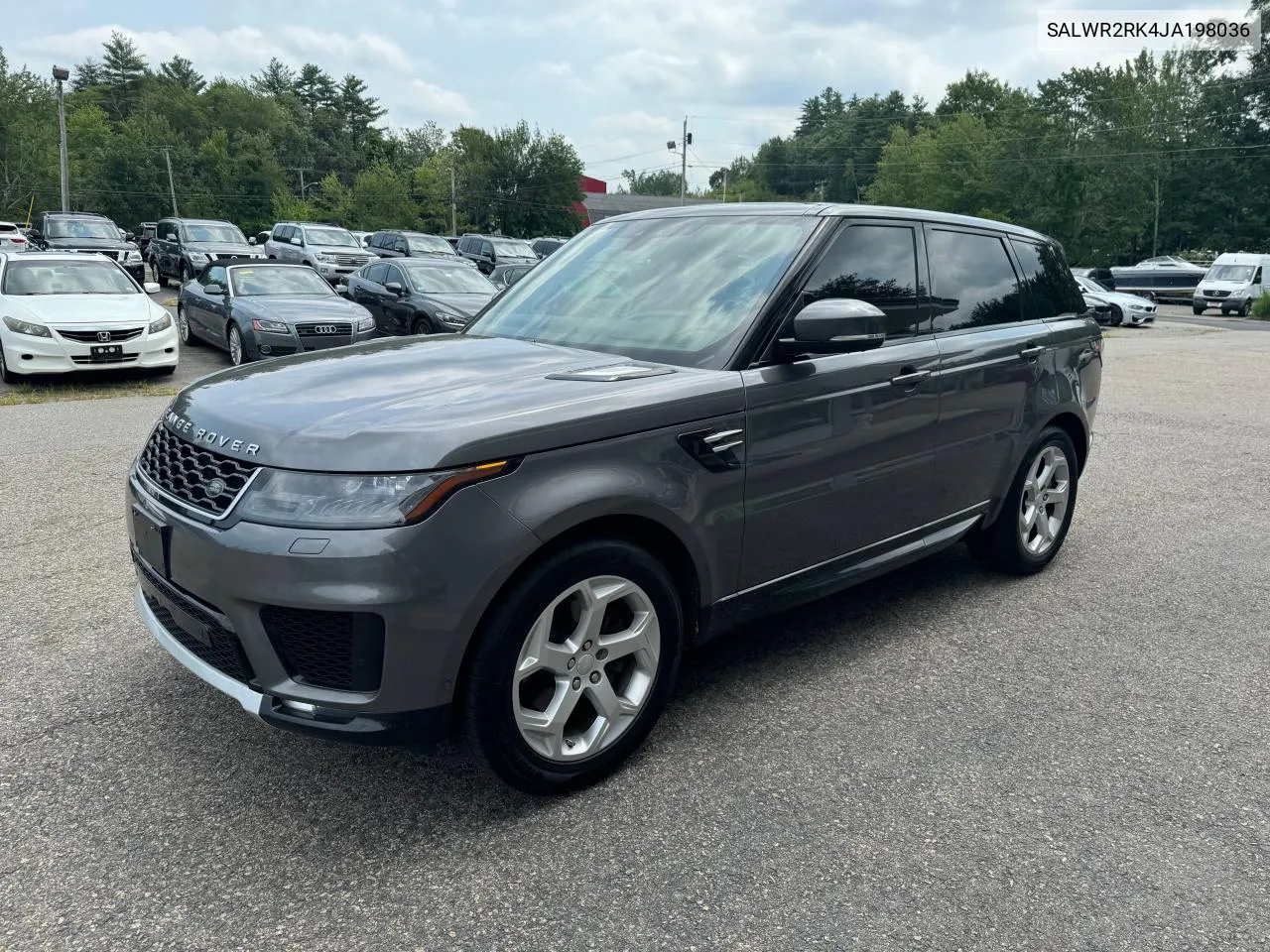 2018 Land Rover Range Rover Sport Hse VIN: SALWR2RK4JA198036 Lot: 81407484