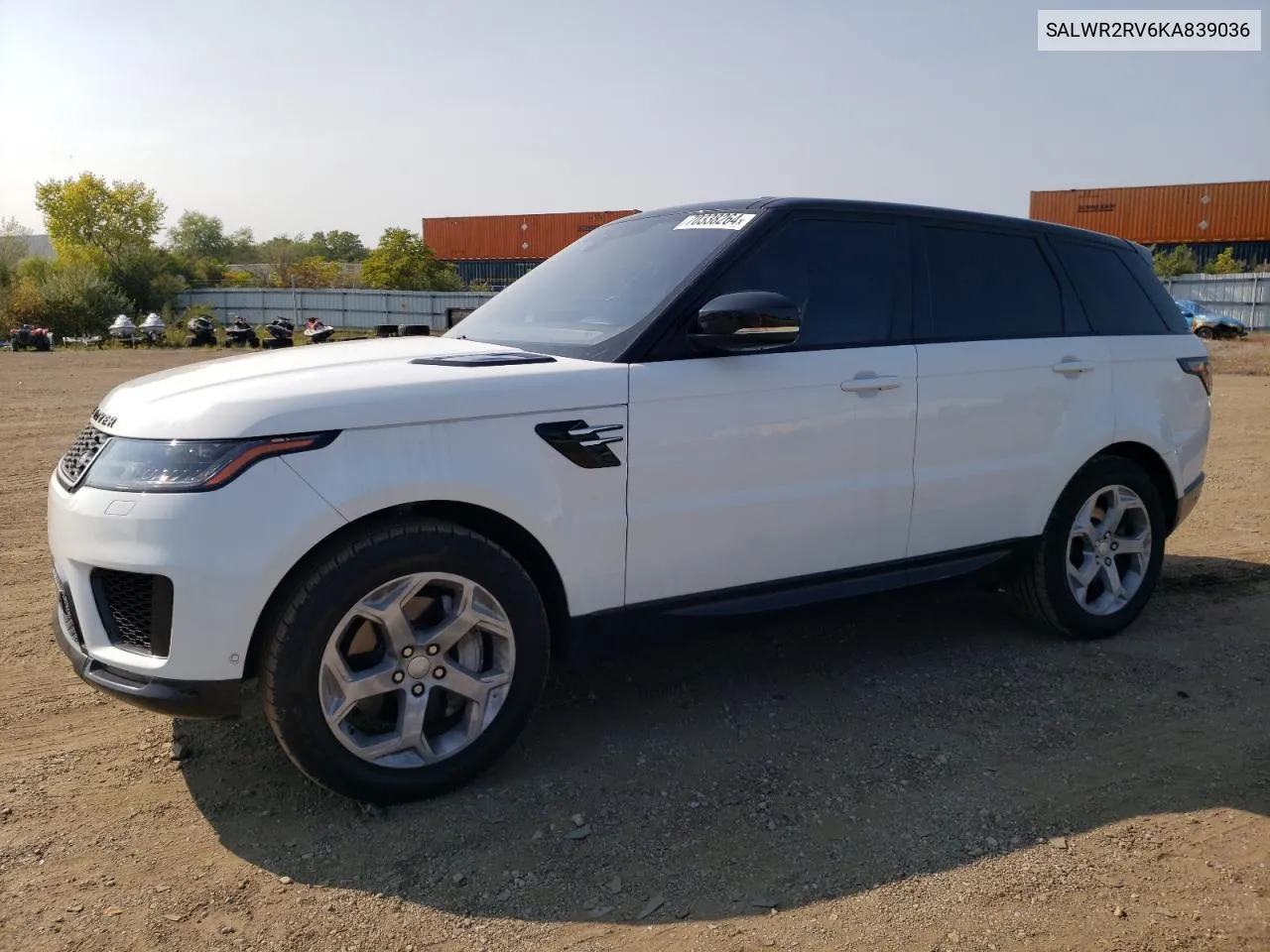 2019 Land Rover Range Rover Sport Hse VIN: SALWR2RV6KA839036 Lot: 70338264