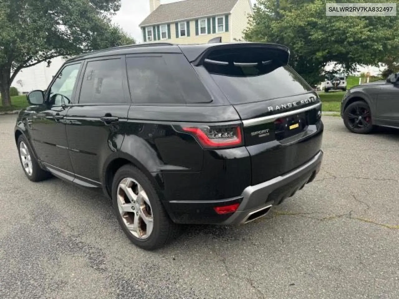 2019 Land Rover Range Rover Sport Hse VIN: SALWR2RV7KA832497 Lot: 72610954