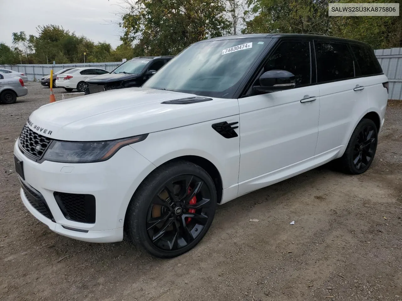 2019 Land Rover Range Rover Sport Hst VIN: SALWS2SU3KA875806 Lot: 74830474