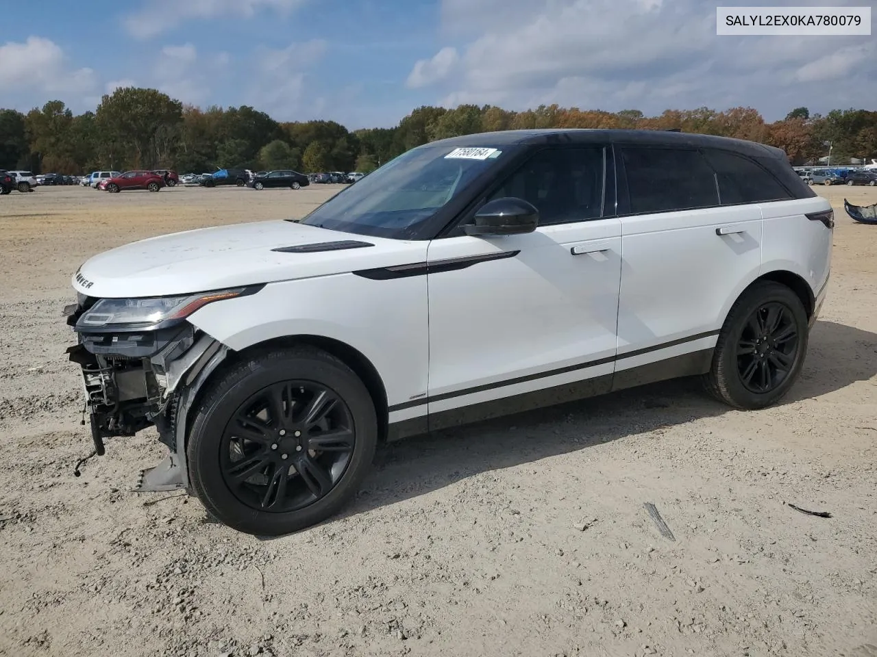 2019 Land Rover Range Rover Velar R-Dynamic Se VIN: SALYL2EX0KA780079 Lot: 77580164