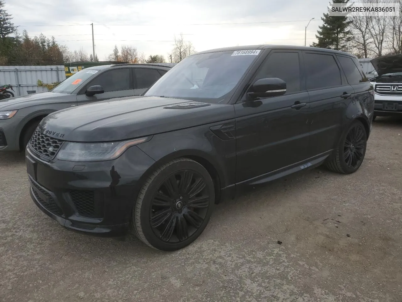 2019 Land Rover Range Rover Sport Supercharged Dynamic VIN: SALWR2RE9KA836051 Lot: 78168994