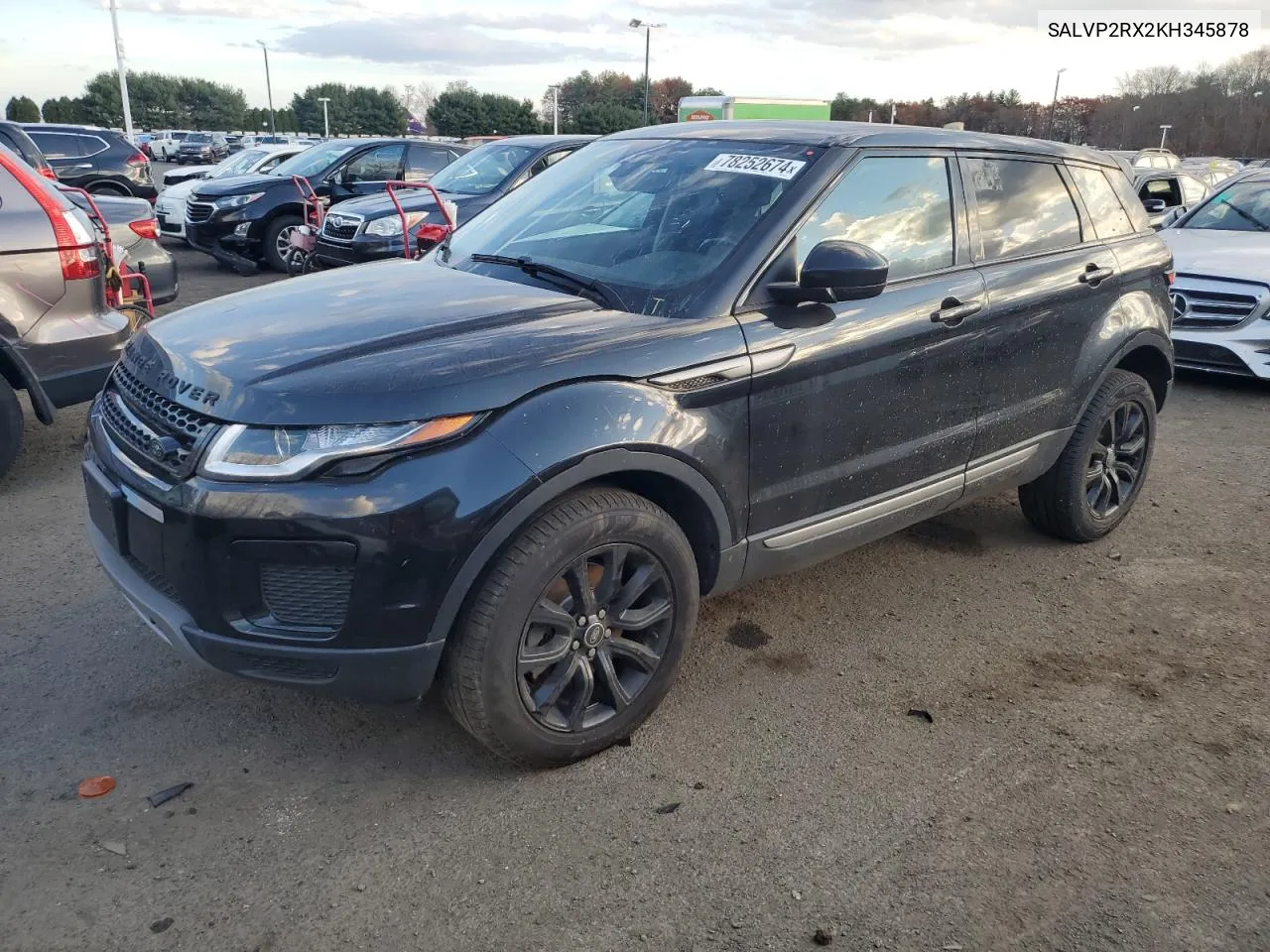 2019 Land Rover Range Rover Evoque Se VIN: SALVP2RX2KH345878 Lot: 78252674