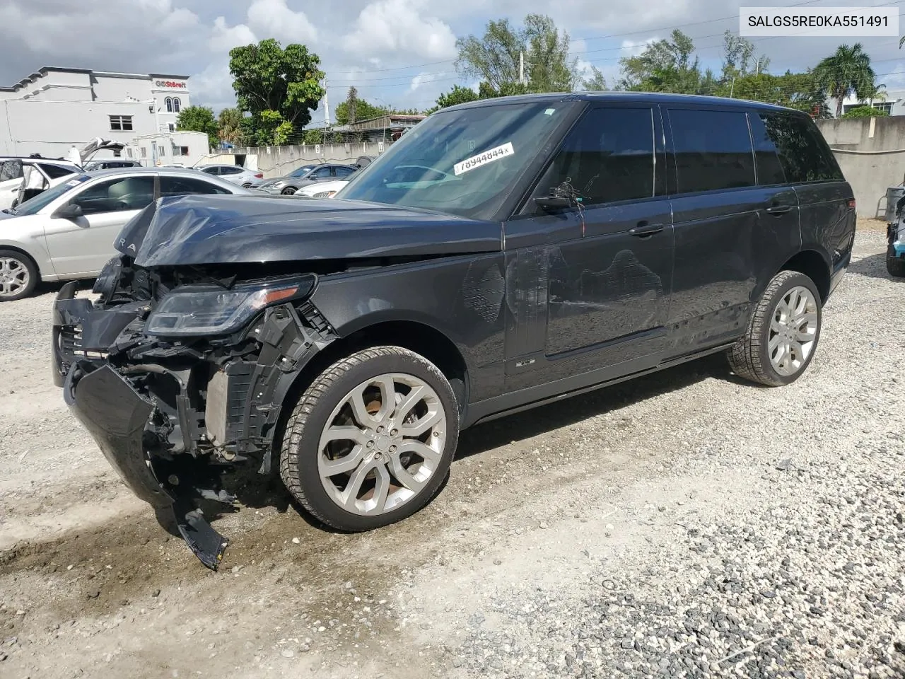 2019 Land Rover Range Rover Supercharged VIN: SALGS5RE0KA551491 Lot: 78944844