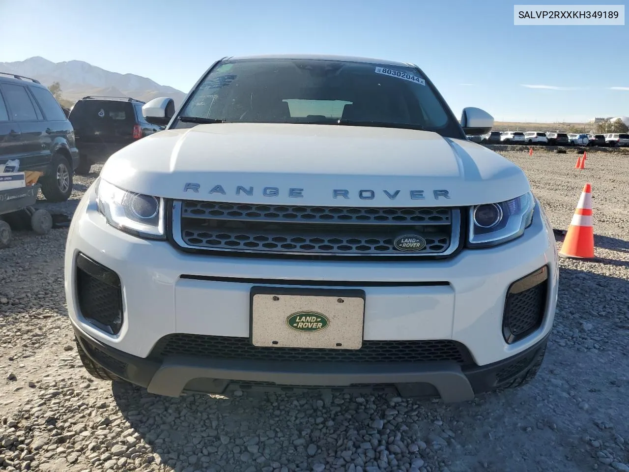 2019 Land Rover Range Rover Evoque Se VIN: SALVP2RXXKH349189 Lot: 80302044