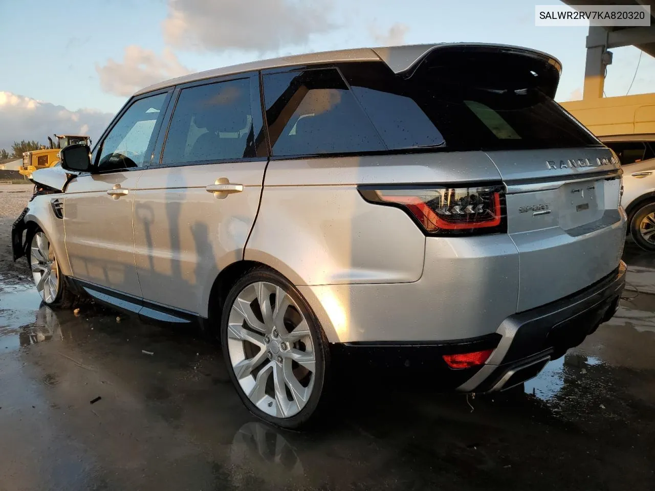 2019 Land Rover Range Rover Sport Hse VIN: SALWR2RV7KA820320 Lot: 80617594