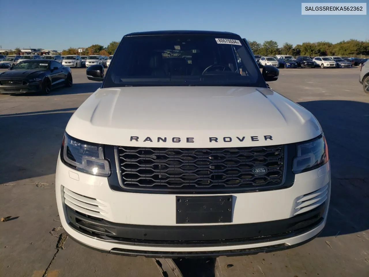 2019 Land Rover Range Rover Supercharged VIN: SALGS5RE0KA562362 Lot: 80675534