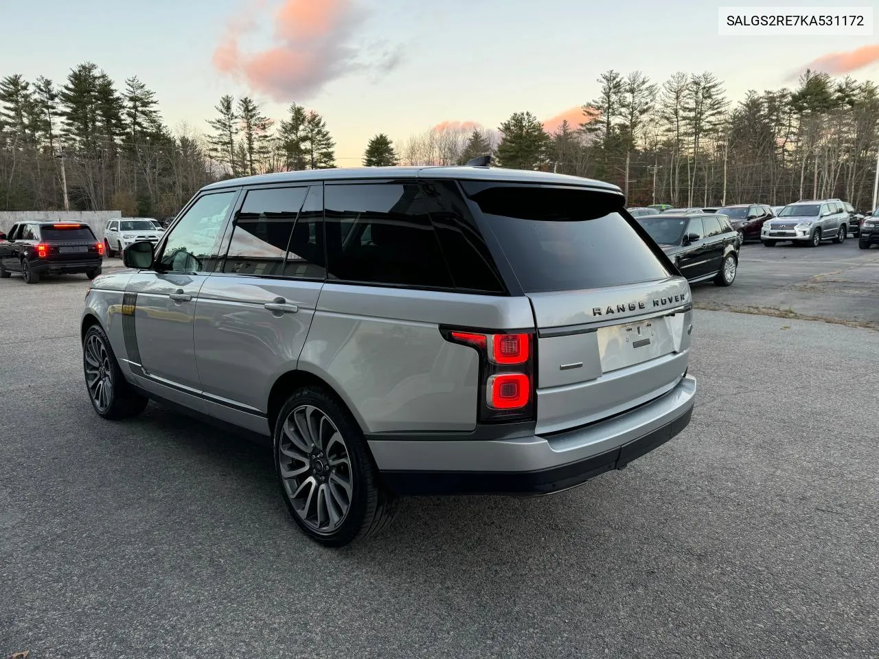 2019 Land Rover Range Rover Supercharged VIN: SALGS2RE7KA531172 Lot: 81586374