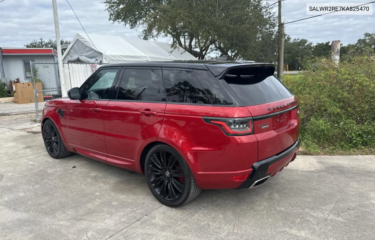 2019 Land Rover Range Rover Sport Supercharged Dynamic VIN: SALWR2RE7KA825470 Lot: 81703194