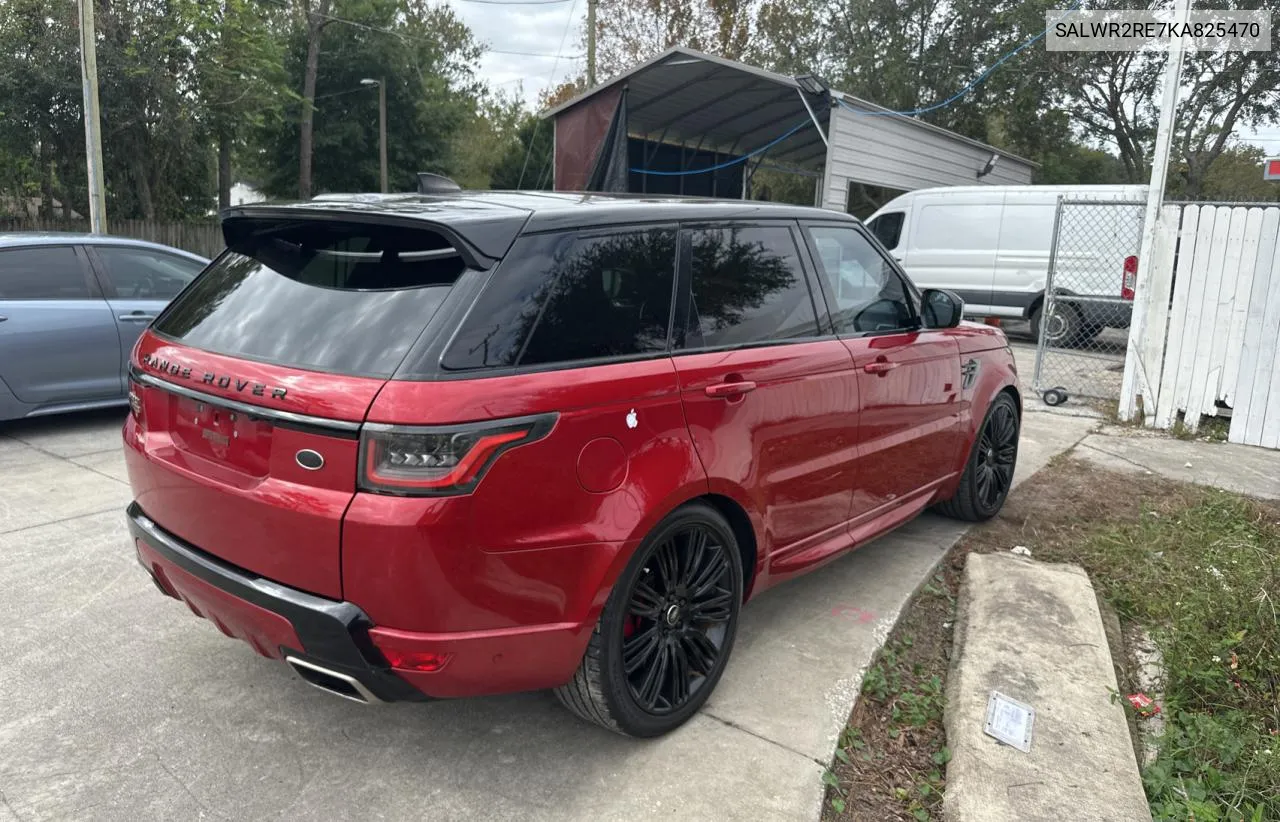 2019 Land Rover Range Rover Sport Supercharged Dynamic VIN: SALWR2RE7KA825470 Lot: 81703194