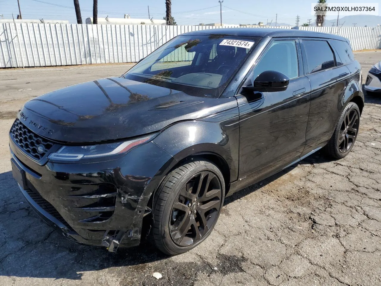 2020 Land Rover Range Rover Evoque Hse VIN: SALZM2GX0LH037364 Lot: 74321574