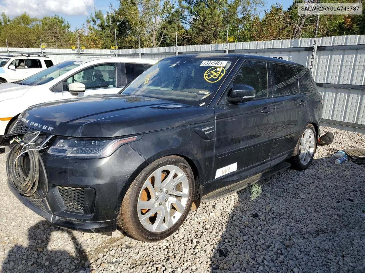 2020 Land Rover Range Rover Sport Hse VIN: SALWR2RY0LA743737 Lot: 75310864